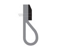 Zero 93BK 24" Black Anodized Aluminum Door Sweep with Loop Neoprene