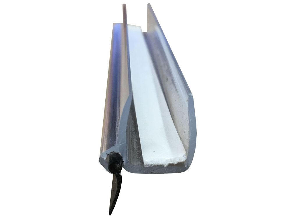 Zero 134 48" PVC Glass Edge Protection with Neoprene Lip insert for