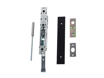 Adams Rite 1870HM-0-313 13-1/2" Cylinder-Operated Flushbolt with Flat Faceplate -Non-handed- 13-1/2" Standard Cylinder Height - Dark Bronze Anodized Aluminum Finish