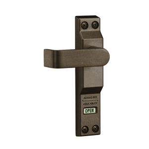 Adams Rite 4550R-02-121 Lever Trim for MS Deadlock, Flat Lever with Return, LOCKED/OPEN Indicator, RH/RHR, Dark Bronze Painted Finish