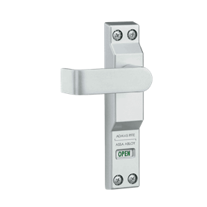 Adams Rite 4550R-02-130 Lever Trim for MS Deadlock, Flat Lever with Return, LOCKED/OPEN Indicator, RH/RHR, Satin Aluminum Painted Finish