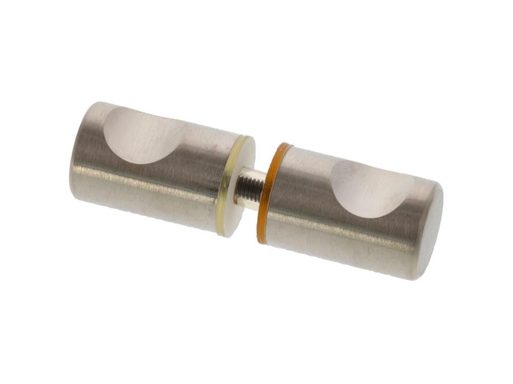 detail image for AIW SDK06X2-BN Mont Hard Double Sided Knob for Frameless Heavy Glass Shower Doors - Brushed Nickel