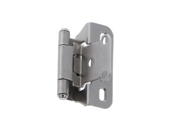 Amerock AMBPR7566-G10 Self-Closing Partial Wrap Hinge Pair, 3/8" Inset - Satin Nickel Finish