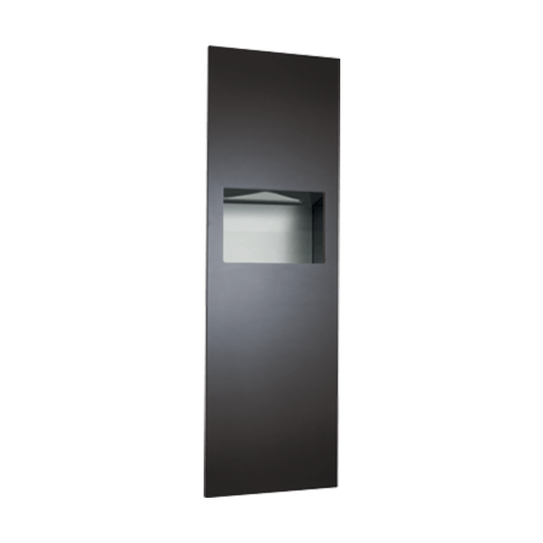 detail image for ASI 6462-41 Piatto Recessed Paper Towel Dispenser and Waste Receptacle Unit, Matte Black Phenolic Door
