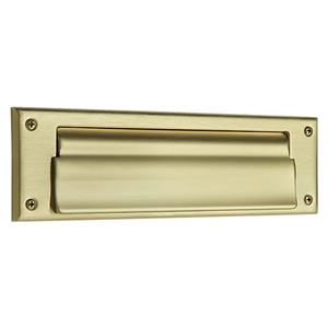 Baldwin 0015 044 Letter Box Plate Lifetime Satin Brass
