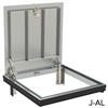 Bilco J-AL 2.5x2.5 FP Single Leaf Floor Access Door - Drainage Channel Frame 300 PSF Pedestrian Load, 30" x 30", Aluminum, Diamond Pattern, Fall Protection