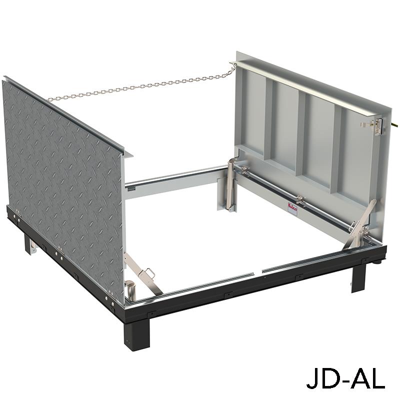detail image for Bilco JD-2AL Type J-DAL - Double Leaf - Floor Access Door - Drainage Channel Frame - 48" x 48" - 300 PSF - Aluminum