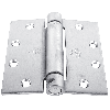 Bommer BB5300-045-652 Ball Bearing Five Knuckle Architectural Grade Hinge with Button Tips, Standard Steel Half Surface, 4-1/2", Satin Chromium