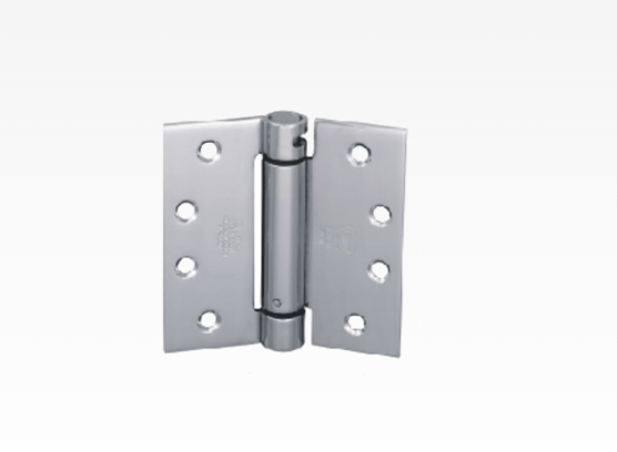 detail image for Bommer LB4310-350-632 Lubricated Bearing Single Acting Spring Hinge, Residential Grade Template Hole Patter Square Corner, 3-1/2" x 3-1/2", Bright Brass