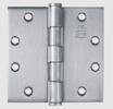 Bommer BB5000-400-633 Ball Bearing Five Knuckle Architectural Grade Hinge with Button Tips, Standard Steel Full Mortise, 4" x 4", Satin Brass