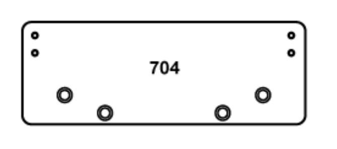 detail image for Cal-Royal 704 ALUM Flat Drop Bracket, Aluminum Finish