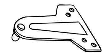 Cal-Royal 905 ALUM Parallel Arm Bracket, Aluminum Painted Finish