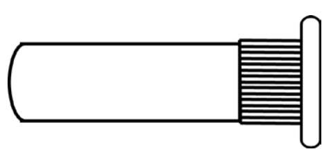 detail image for Cal-Royal 970138 DURO 1/4"-20 Female Sex Bolts for 1-3/8" thick doors - Set of 4 - Dark Bronze Painted Finish
