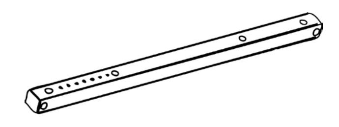 detail image for Cal-Royal TRACK900 ALUM Slide Track Arm with Hold-Open, Aluminum Finish