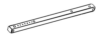 Cal-Royal TRACK900 ALUM Slide Track Arm with Hold-Open, Aluminum Finish