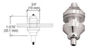 CRL CB108 Polished Chrome Drilled Glass Shelf Brackets for the Cable Display System