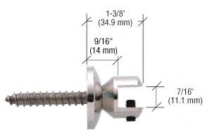CRL Y06CR Polished Nickel Horizontal Wall Anchor