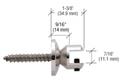 CRL Y06CR Polished Nickel Horizontal Wall Anchor