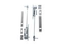 DCI 842 US32D Set of Automatic Flush Bolts - Metal Door - Satin Stainless Steel
