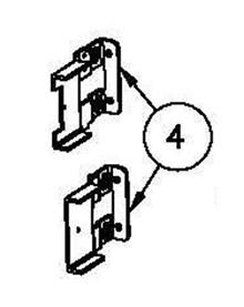 Detex 101093 Endcap Bracket for EC1 (Ramped) Endcap, with Battery Holder