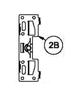 Detex 100697-1 Mounting Plate, BP1, Wide Stile