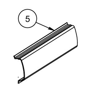Detex 100860-146 Filler, 20 Series, 36" Device, Brushed Stainless Steel