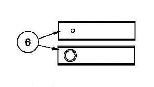 detail image for Detex 100860-137 Fillerplate, Subassembly, S&R, Hex Dogging, 40 Series, 36", Aluminum Satin