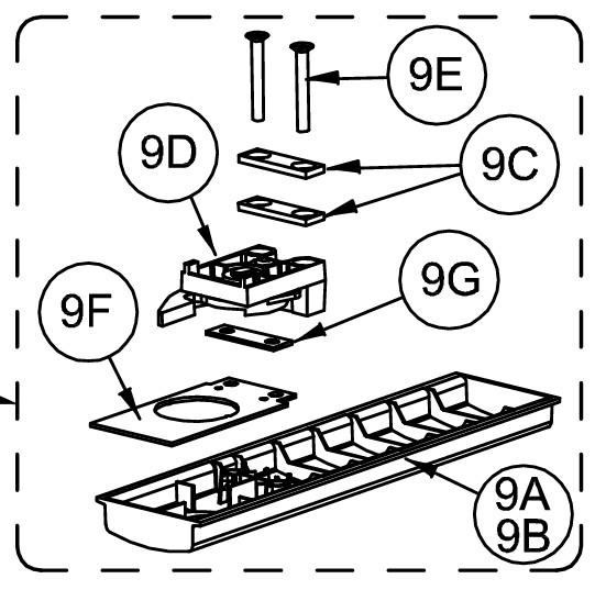 detail image for Detex 102195-1 Fillerplate, Subassembly, S&R, Cylinder Dogging, CD, 36"