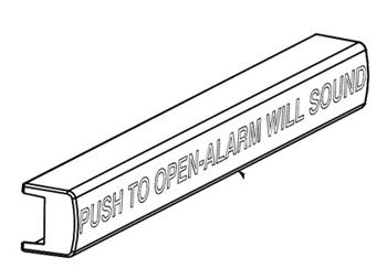 Detex 105417-1 Pushpad Wrap, 36", Red