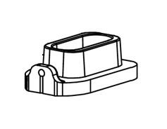 Detex 106078 Base Fitting, Hurricane Mullion, H90R5