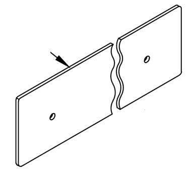detail image for Detex ECL-8220 Paddle Bar Plate, Short (2 Holes)