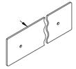 Detex ECL-8220 Paddle Bar Plate, Short (2 Holes)