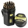 Drill America D/A4025-CO-PC 1mm - 13mm X .5mm 25 Piece Cobalt Drill Set in Round Plastic Case
