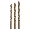Drill America POUDWDCO3 1/8-1/4 3 Piece Cobalt Heavy Duty Jobber Length Drill Bit Sample Set