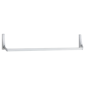 Dor-O-Matic 1993NL/HB 44IN P28 Concealed Vertical Rod Crossbar Exit Device, 44", Night Latch/Hold Back, with Rim Cylinder & 9970 Pull, Satin Aluminum Clear Anodized