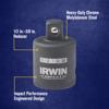 Irwin 1877498 Impact Performance Series, Deep Well Square Drive Socket Reducer, 1/2" Square To 3/8" Square