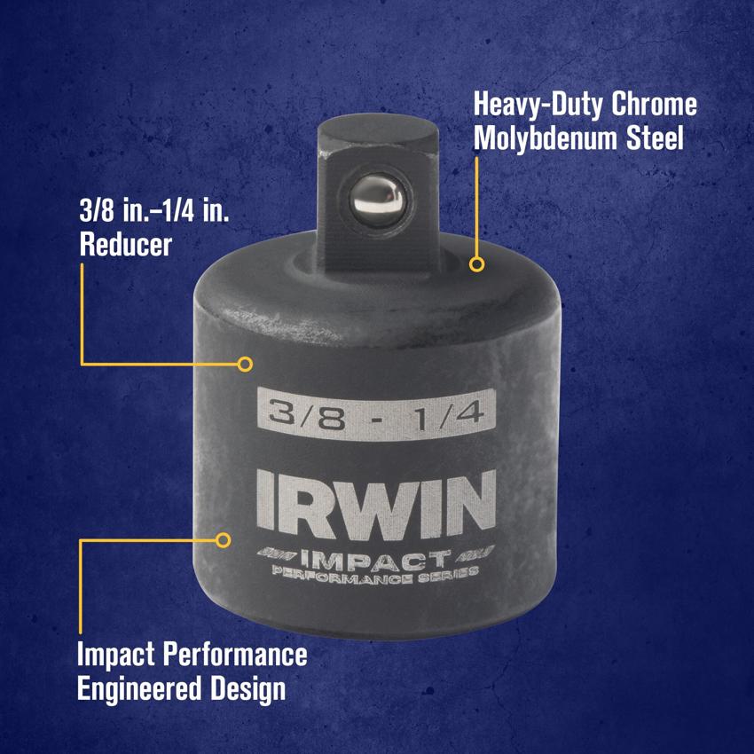 detail image for Irwin 1877499 Impact Performance Series, Deep Well Square Drive Socket Reducer, 3/8" Square To 1/4" Square