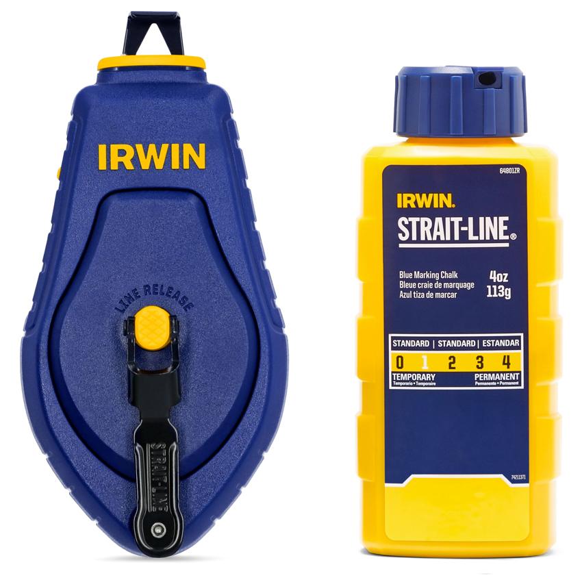 detail image for Irwin IWHT48440BC STRAIT-LINE COMPACT Chalk Reel w/ Blue Chalk