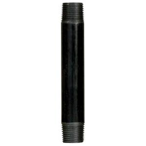L & J B093 Pipe Nipple, 3/8" x 4-1/2", Black