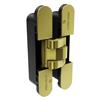 McKinney MK100 3 Concealed Hinge, 8 Holes, 6-1/4" x 1-1/16", Magnetic Cover, Bright Brass Finish, Non-Handed