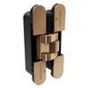 McKinney MK100 661 Concealed Hinge, 8 Holes, 6-1/4" x 1-1/16", Magnetic Cover, Bright Copper Finish, Non-Handed