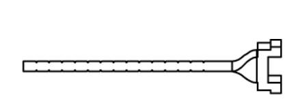 detail image for Mul-T-Lock PCY-CT-RIMVTX Vertical Tail for Rim Cylinders, 2.460" Length