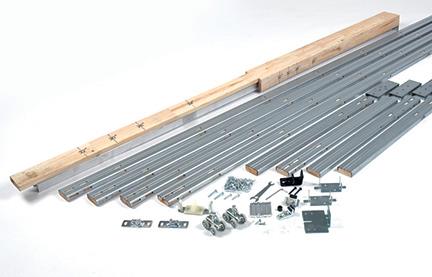 detail image for National Guard Products SLAL-250-PDKIT-6M Sliding Door Hardware - Top Mount Track System - Pocket Door Frame Kit