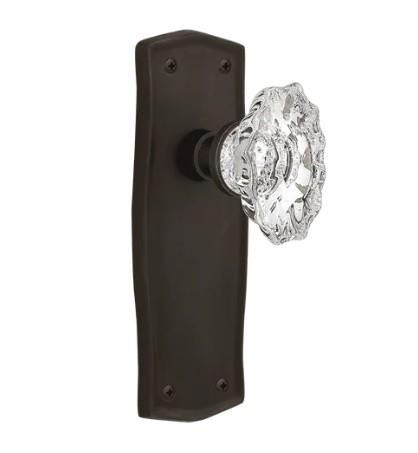 detail image for Nostalgic 706908 Prairie Long Plate with Chateau Knob in Oil-Rubbed Bronze