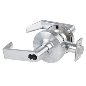 Schlage ALX53B RHO 626 Grade 2 Entrance Function Cylindrical Lock with Field Selectable Vandlgard, Rhodes Lever, SFIC Less Core, Satin Chrome Finish, Non-Handed