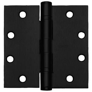 Stanley FBB179 4x3.5 1D Full Mortise Standard Weight Ball Bearing Steel Base Hinge, 4" x 3-1/2", Black Painted Finish