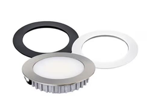 detail image for Tresco Lighting RSOPDM12R30KNBW 12V 3W OptiPockit Warm White LED Puck Light with BK/NI/WH Trim Ring