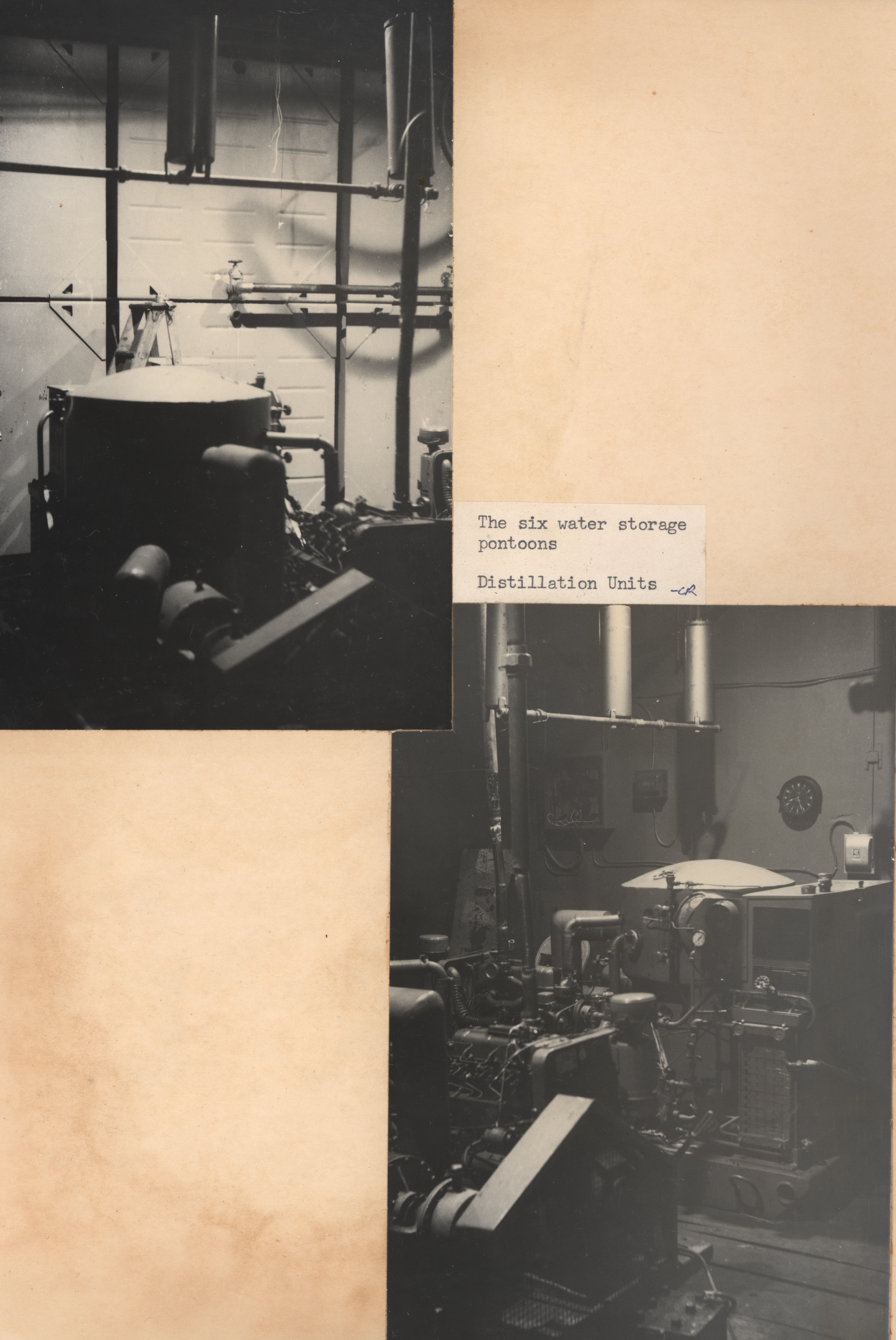 Distillation units fro the six water storage pontoons