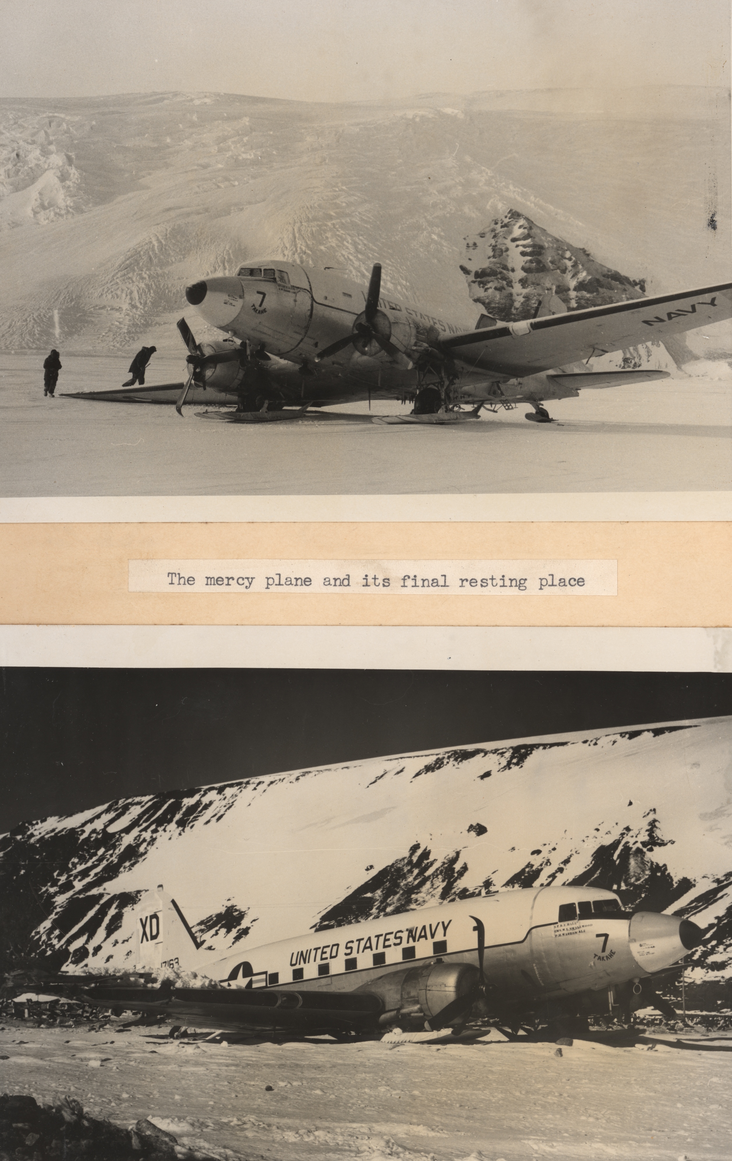 A Douglas R4D-5 aircraft crash-landed when its starboard landing gear collapsedon landing on September 15, 1959