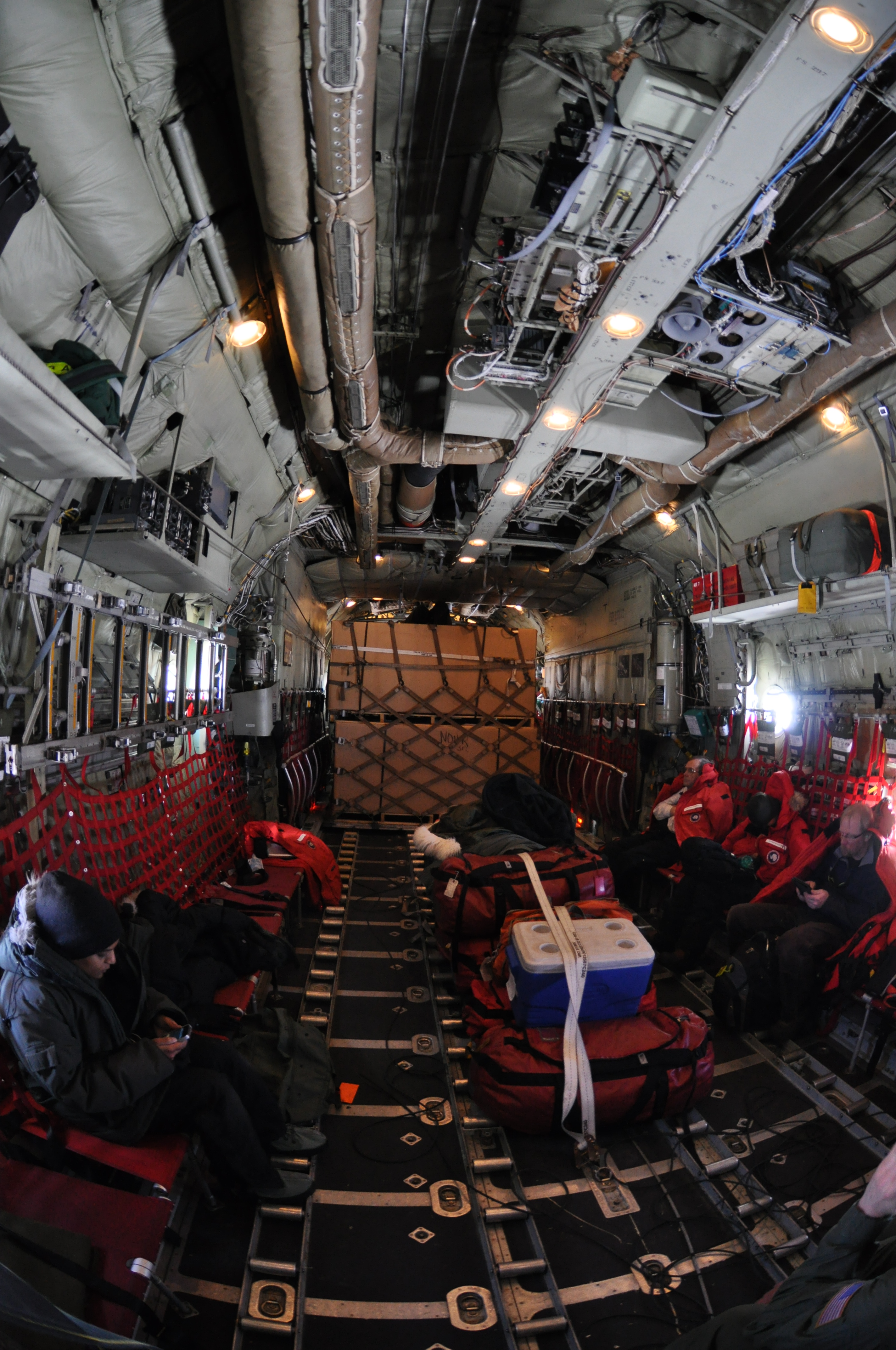 First class accommodations on the flight to the South Pole